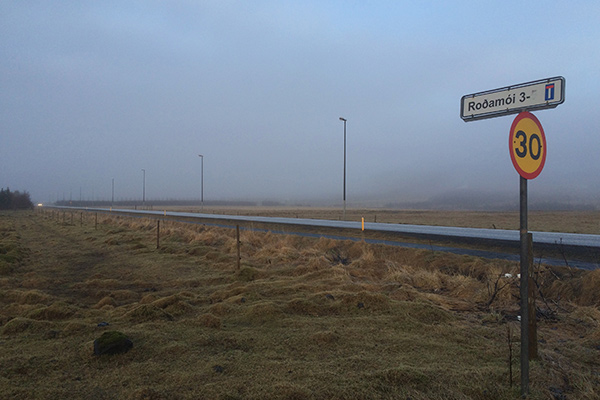 Overcast weather in Mosfellsdalur